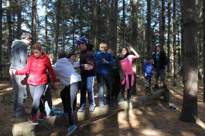 YMCA Academy students on the low ropes course at YMCA Cedar Glen Outdoor  Centre – YMCA Academy