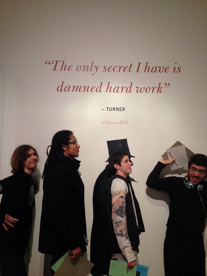 YMCA Academy students at the Turner exhibition at the AGO