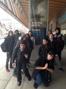 YMCA Academy students at the Turner exhibition at the AGO