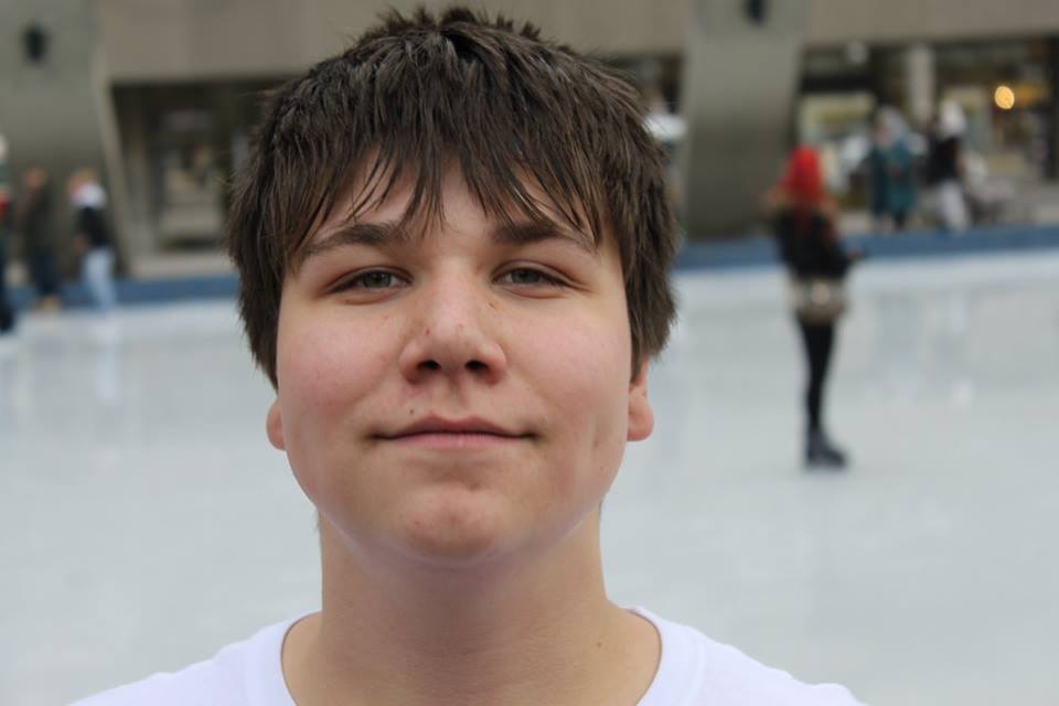 YMCA Academy student at the 2015 skating trip at Nathan Phillips Square