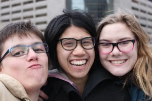 YMCA Academy students at the 2015 skating trip at Nathan Phillips Square