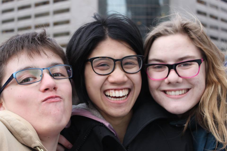 YMCA Academy students at the 2015 skating trip at Nathan Phillips Square