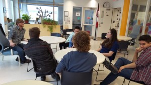 Toronto musician visits YMCA Academy music class