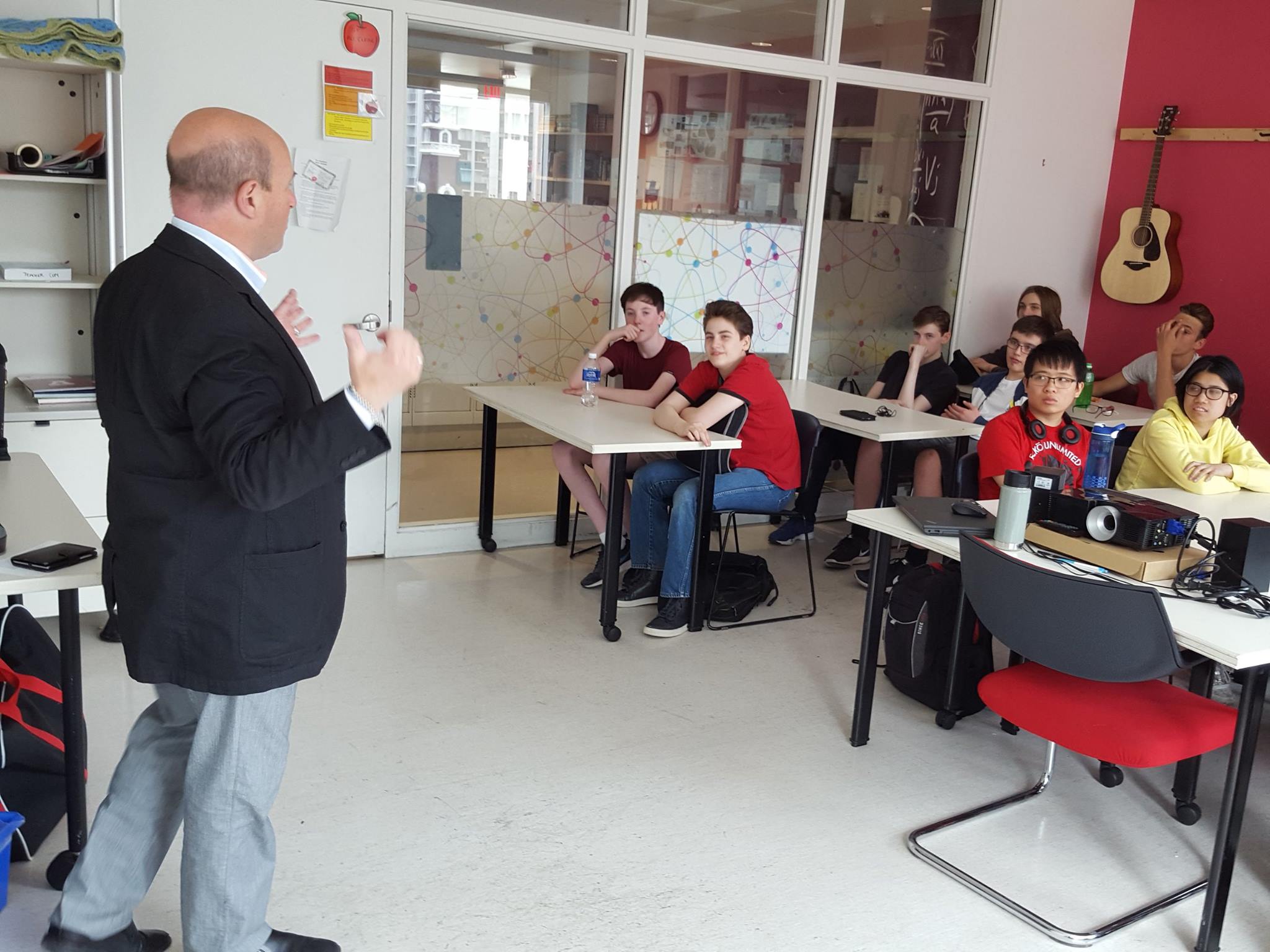 MPP Peter Milczyn discusses his life and career to YMCA Academy Civics and Careers students