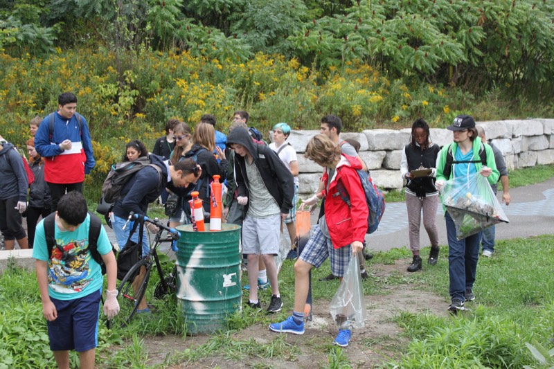 YMCA Academy students participate in the Great Canadian Shoreline Cleanup