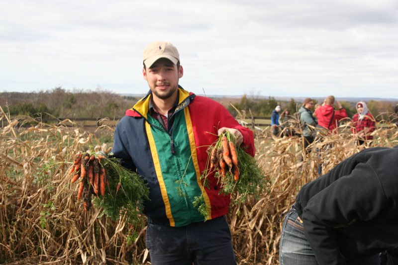 Academy students harvest vegetables at Camp Cedar Glen