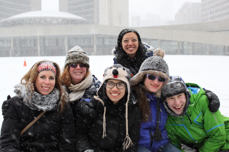 Students at Nathan Phillips Square partake in our annual skating trip!