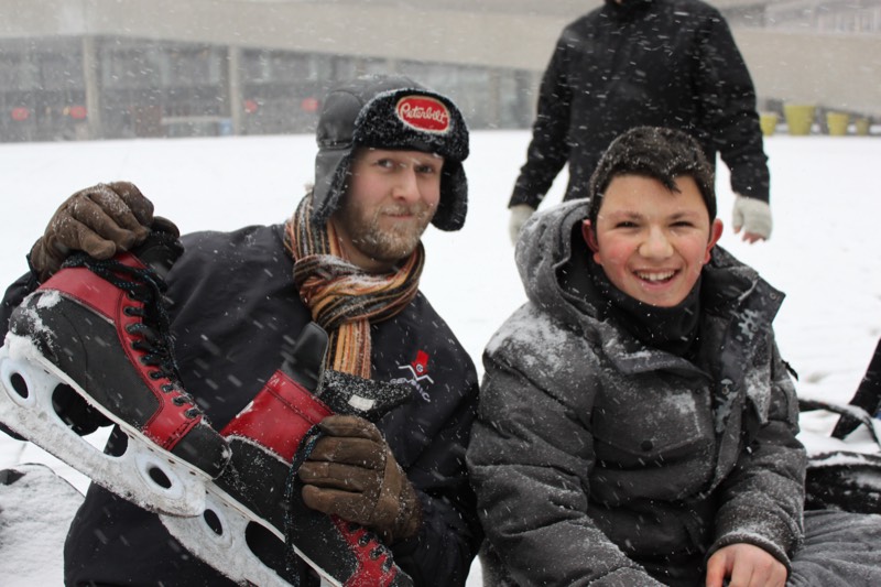 Students at Nathan Phillips Square partake in our annual skating trip!