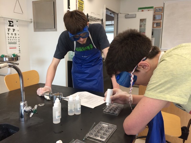 Students reacted silver nitrate separately with potassium chloride, potassium iodide, potassium bromide and potassium sulfide.