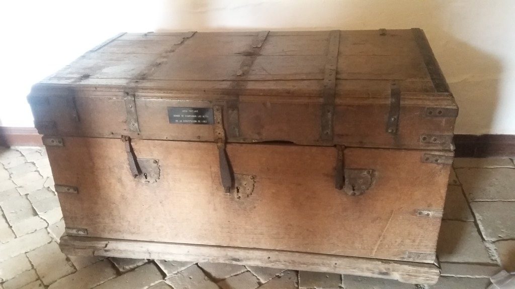 This is the box that carried the constitution and all the notes that were taken during the writing of it.