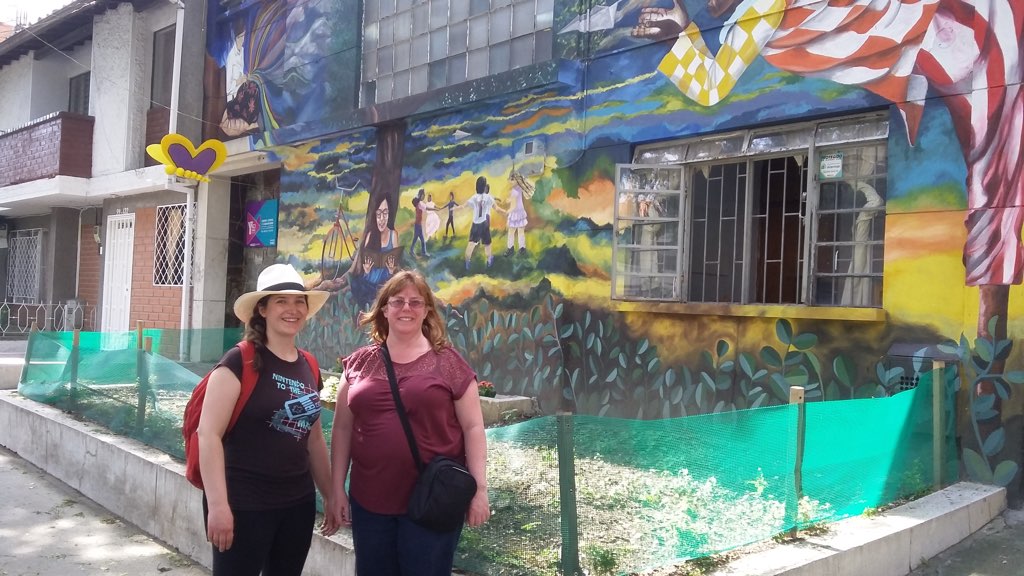 Mel (Cedar Glen) and me in front of the YMCA house)