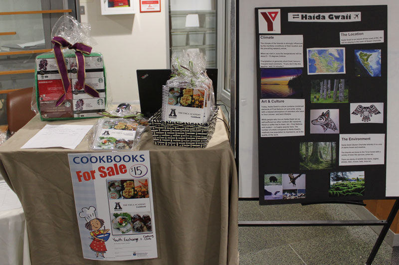 Items on Sale during Silent Auction for the Youth Exchange Canada