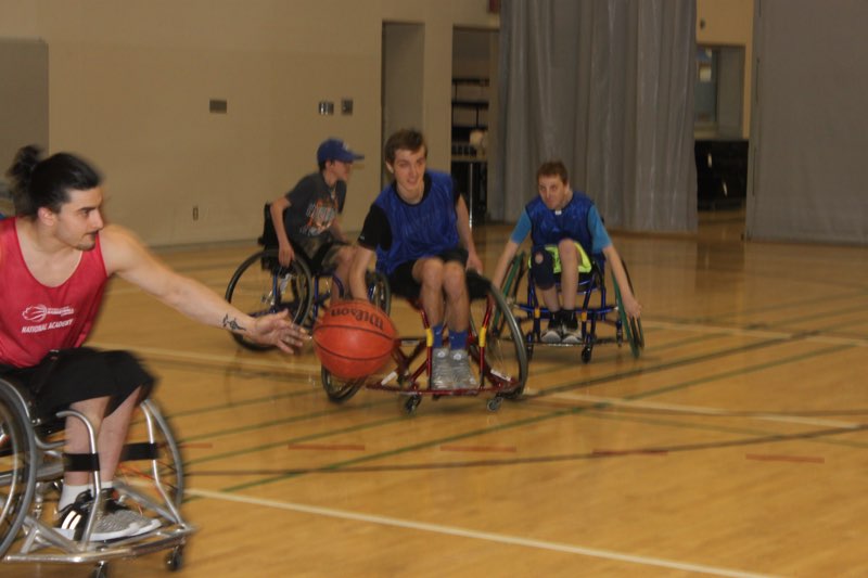 Students at the Academy were very excited to have the chance to participate in wheelchair basketball and learned a lot about the sport.