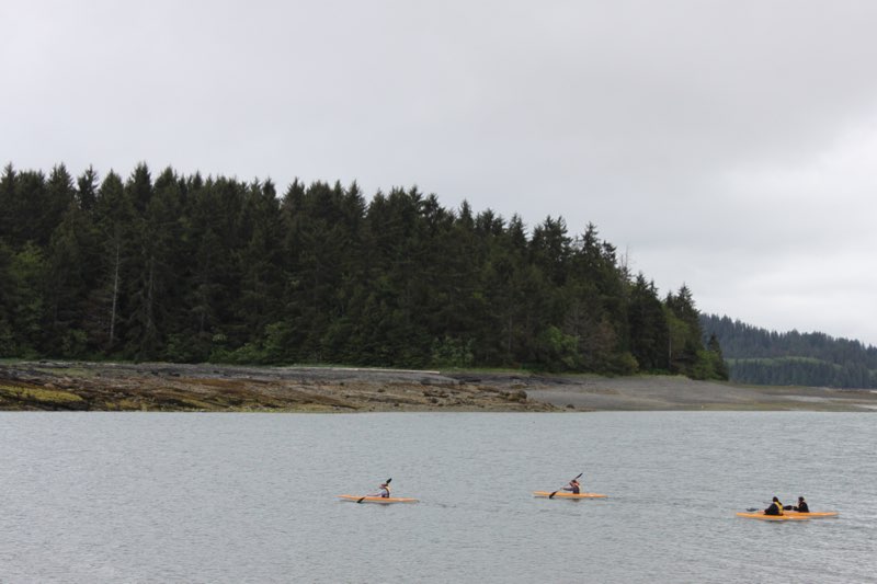 Kayaking around the islands