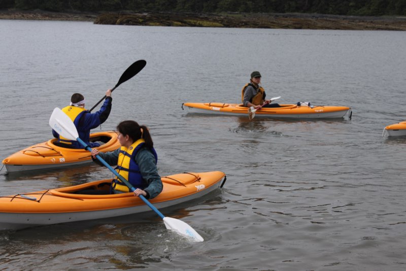 Kayaking around the islands