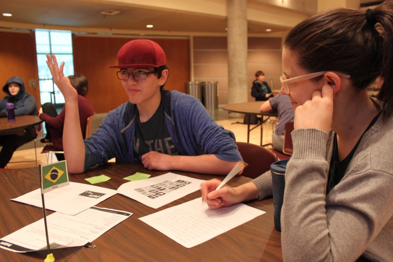 YMCA Academy students partake in Insight Global Education's United Nations (UN) simulation.