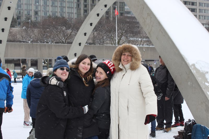 YMCA Academy students skate at Nathan Phillips Square during our annual skating trip.