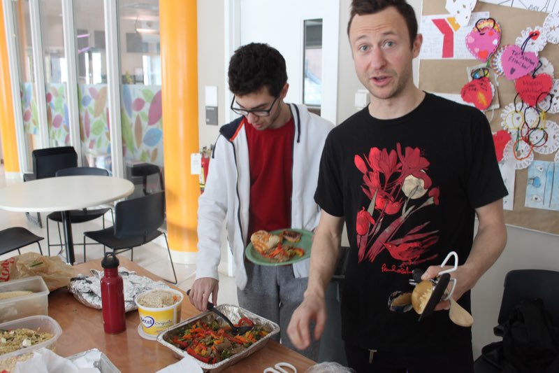 The Food and Nutrition Class potluck hosted in the cafeteria