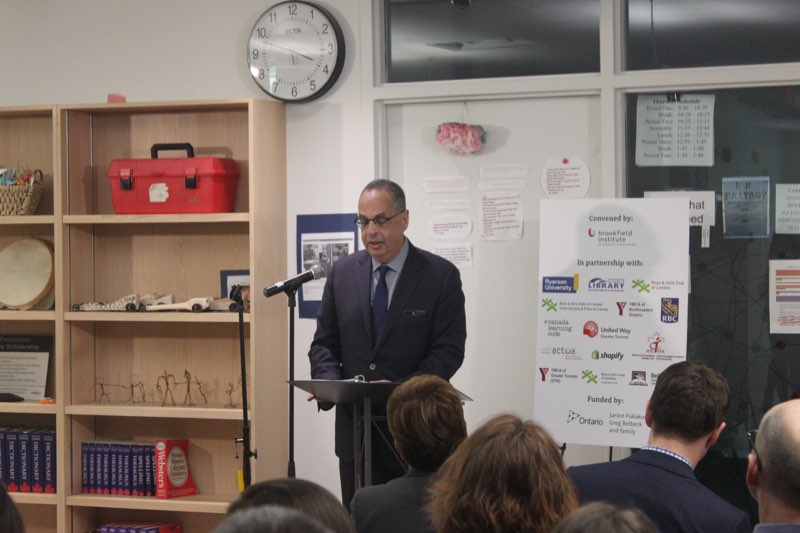 Medhat Mahdy speaking during the Coding and Digital Literacy launch event