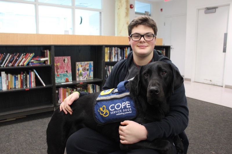 Yukon the Facility Dog at the YMCA Academy