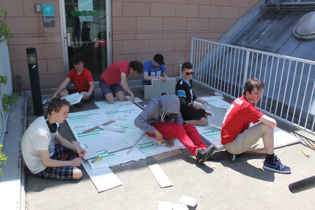 Academy students create and build the community garden