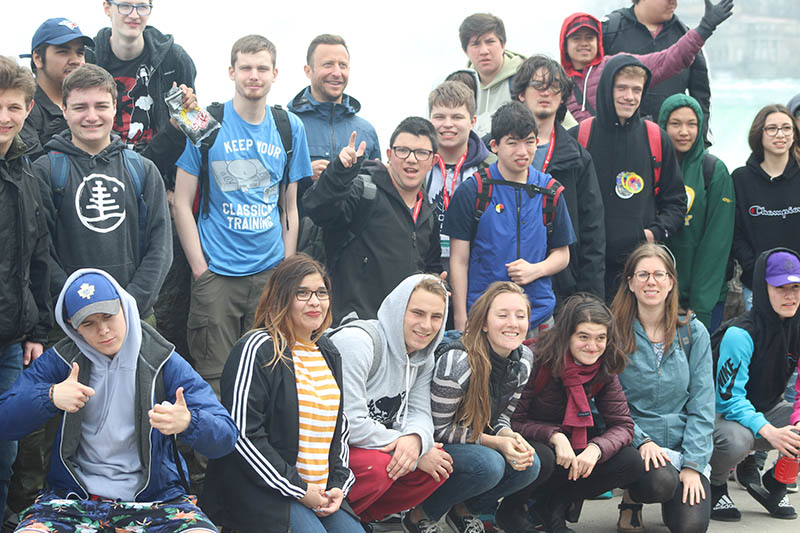 Academy students and Exchange visitors visit Niagara Falls