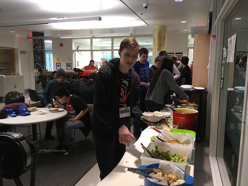 YMCA Academy students and exchange participants at the school