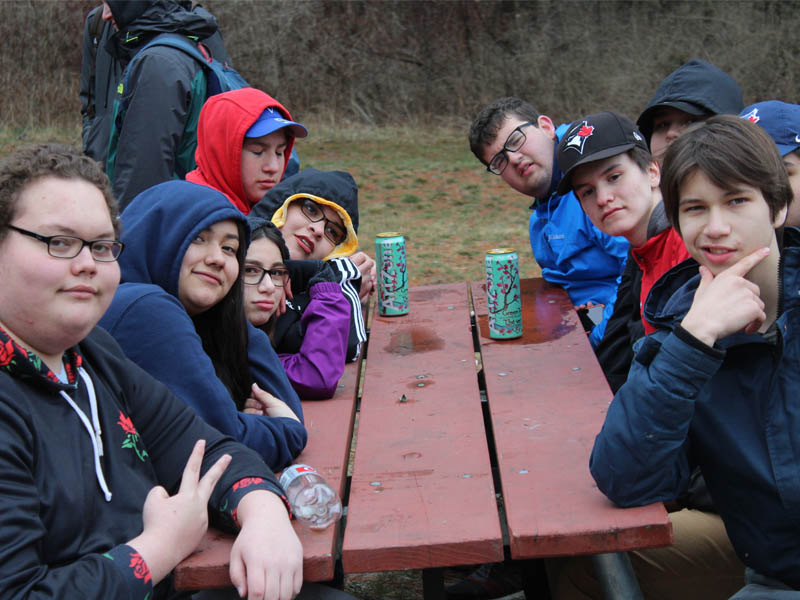 YMCA Academy staff, students and exchange participants enjoy the Toronto Island