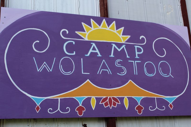 Camp Wolastoq sign during the Exchange