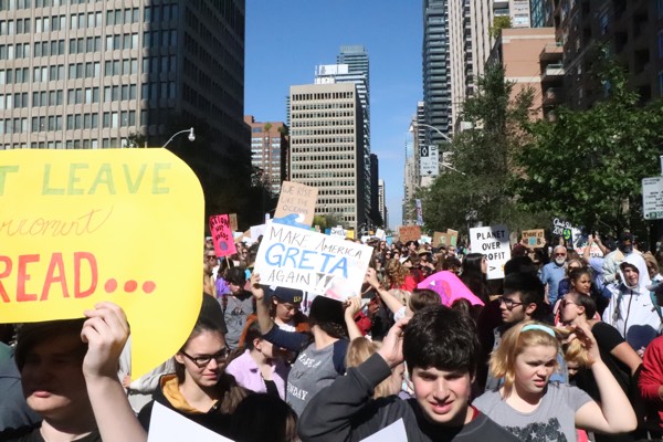 YMCA Academy students participate in the Global Climate Strike on September 27th 2019