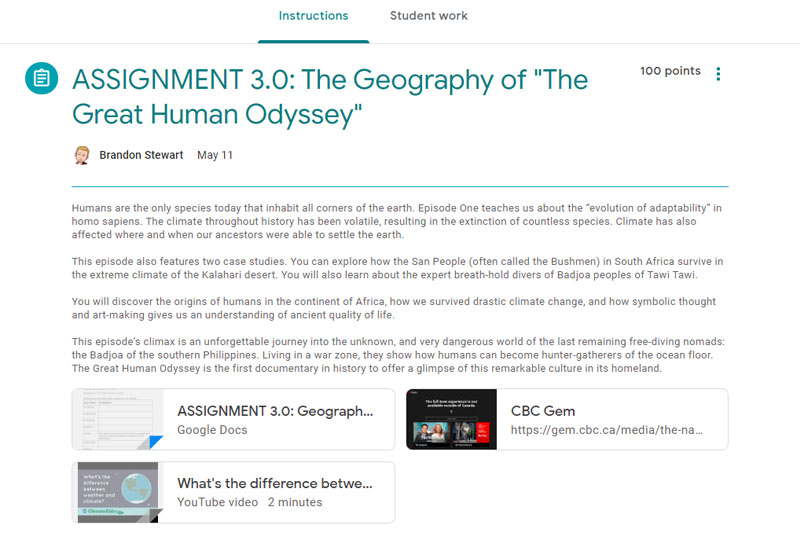 Students in the Middle School Geography Course have taken on the job of considering early human history through the lens of Human Geography