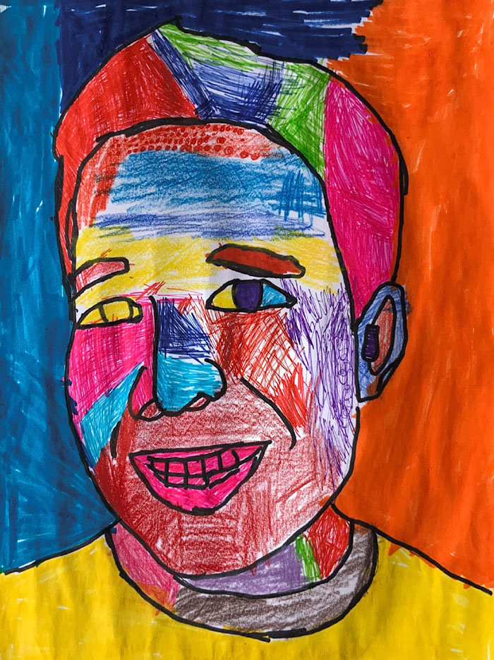 Grade 9 Visual Arts class explored Pop Art! Pop Art is usually easily identifiable from it’s simple, bold and bright images