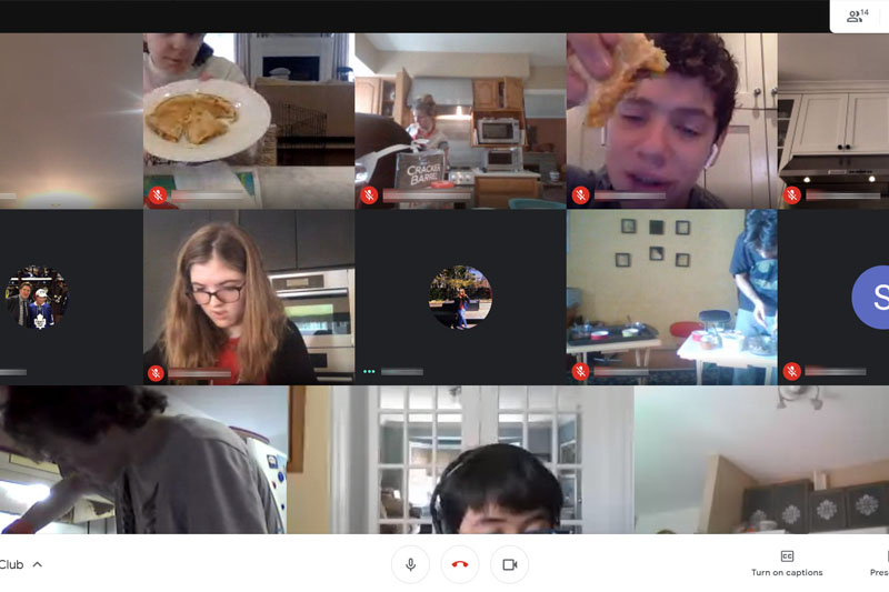 YMCA Academy students participate in online cooking club!