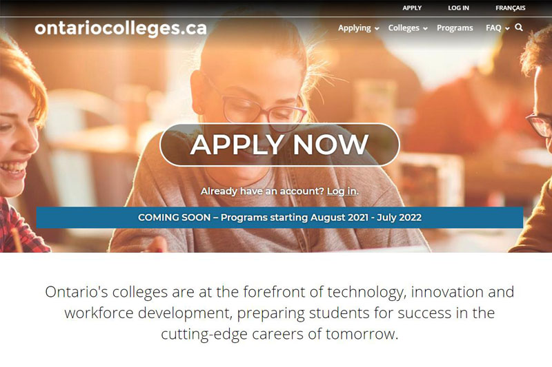 college application process - apply now