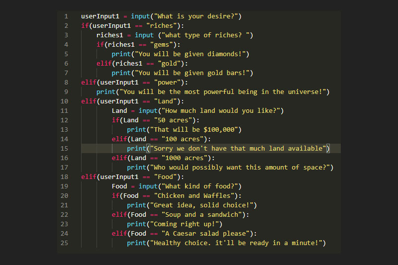 Python coding in Computer Technology class