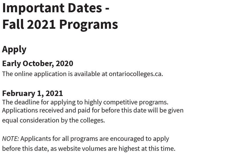 college application process