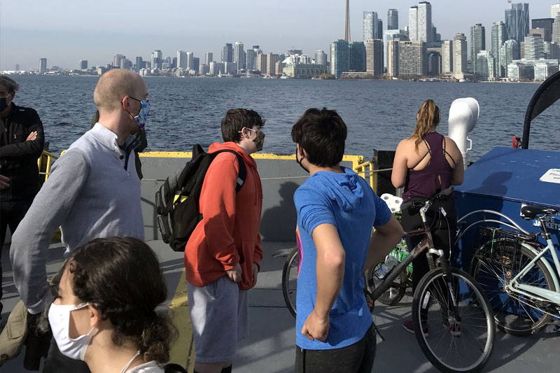 Middle School students visit the Toronto Island