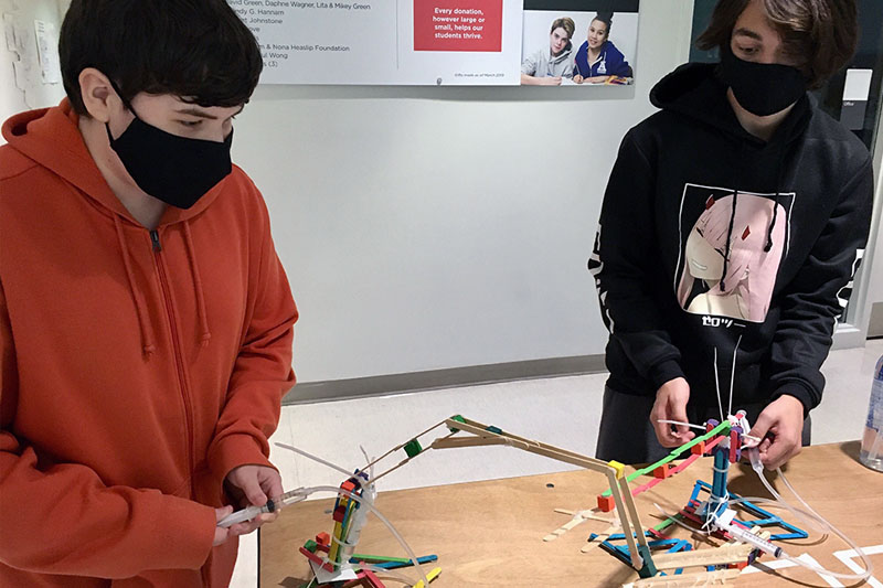 Students in the YMCA Academy middle school recently completed a mechanical system design project