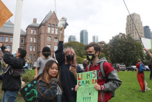 Taking Action for Climate Justice YMCA Academy students headed to Queen’s Park for the youth-led Global Strike for Climate Justice on September 24th, 2021.