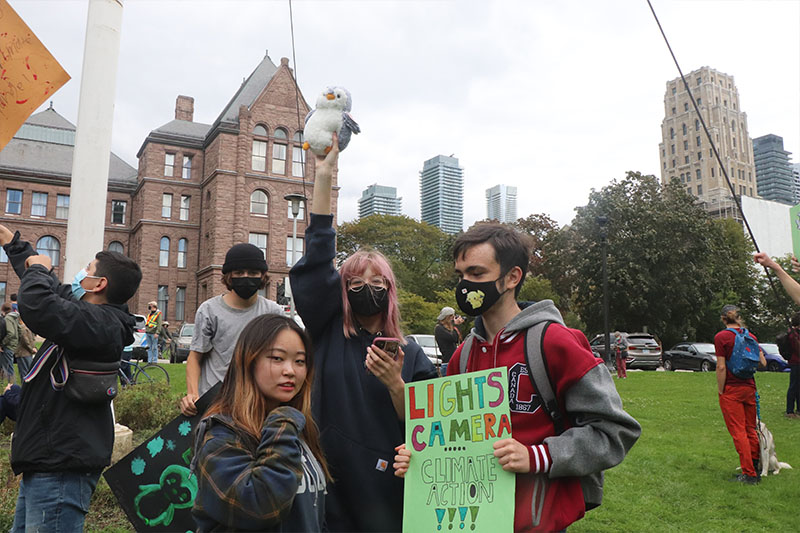 YMCA Academy students headed to Queen’s Park for the youth-led Global Strike for Climate Justice on September 24th, 2021.
