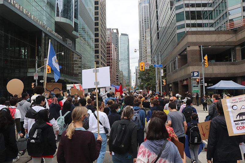 YMCA Academy students headed to Queen’s Park for the youth-led Global Strike for Climate Justice on September 24th, 2021.