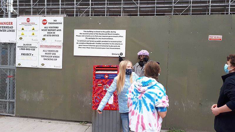 In our search, students found examples of the Provincial government in our neighbourhood including license plates, universities, high schools, and the Ontario Provincial Parliament, hospitals, and provincial ministry buildings.