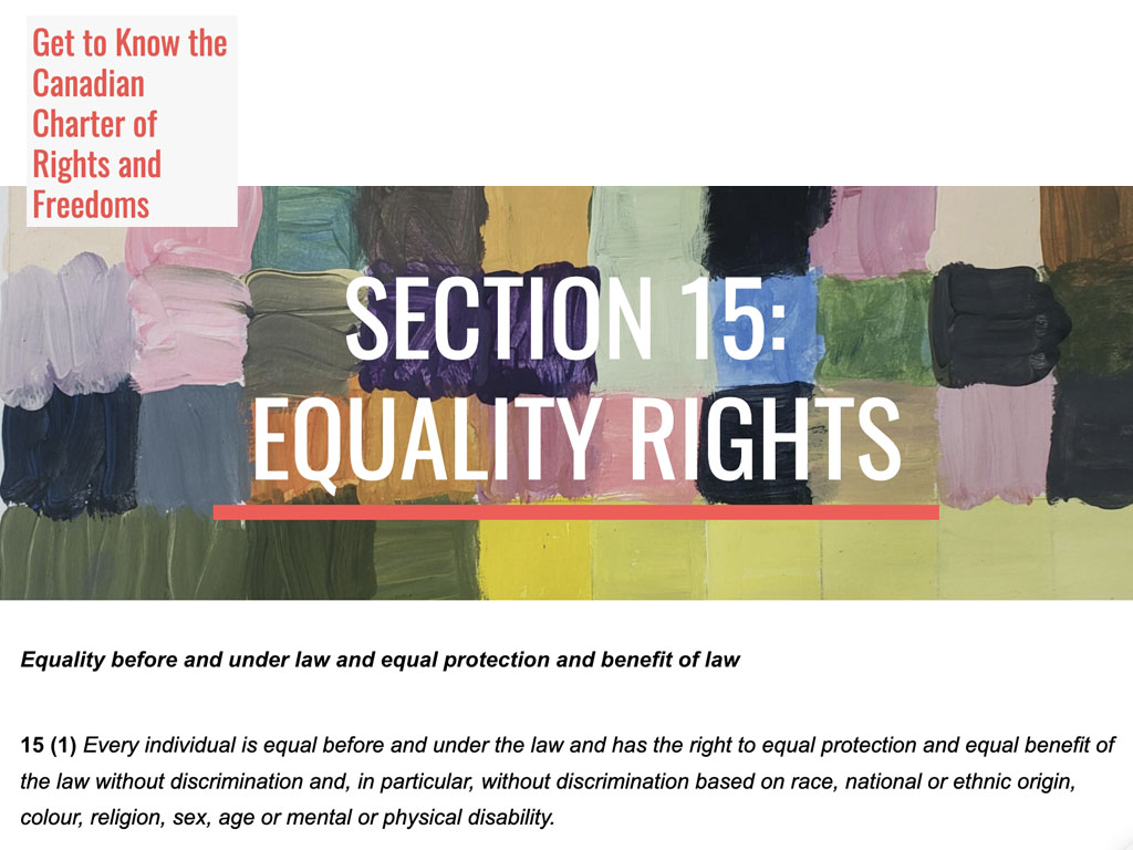 Our class spent several weeks learning about rights and freedoms in Canada, including the importance of balancing these with changing needs of society and the collective good.