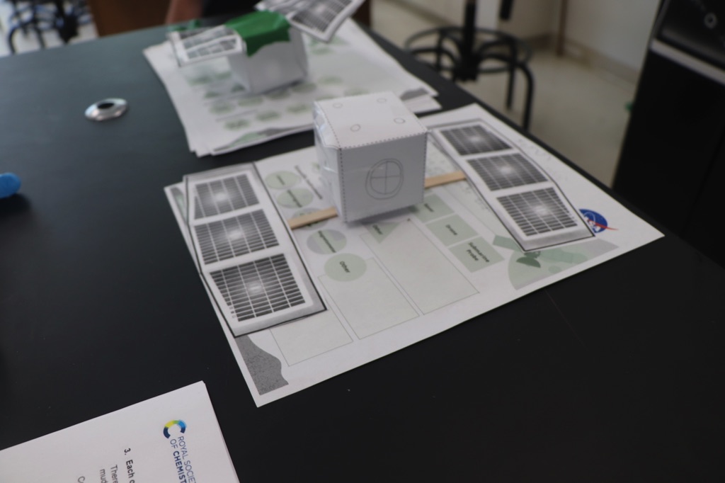 The Grade 9s mission was to design spacecraft that would study the greenhouse gases in the atmosphere of earth.