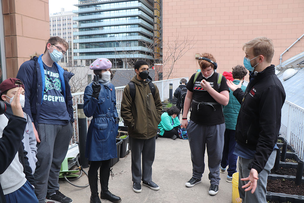 This spring the Academy High School students got a glimpse into the life of a beekeeper. Academy teacher and hobby beekeeper, Brandon, brought in an empty hive and beekeeping equipment to demonstrate some of the jobs of a beekeeper.