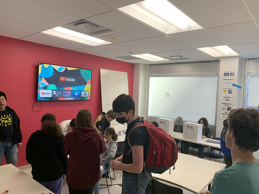 The two Civics classes in the Academy have joined together to work with Student Vote Canada to bring a realistic voting experience to the school.