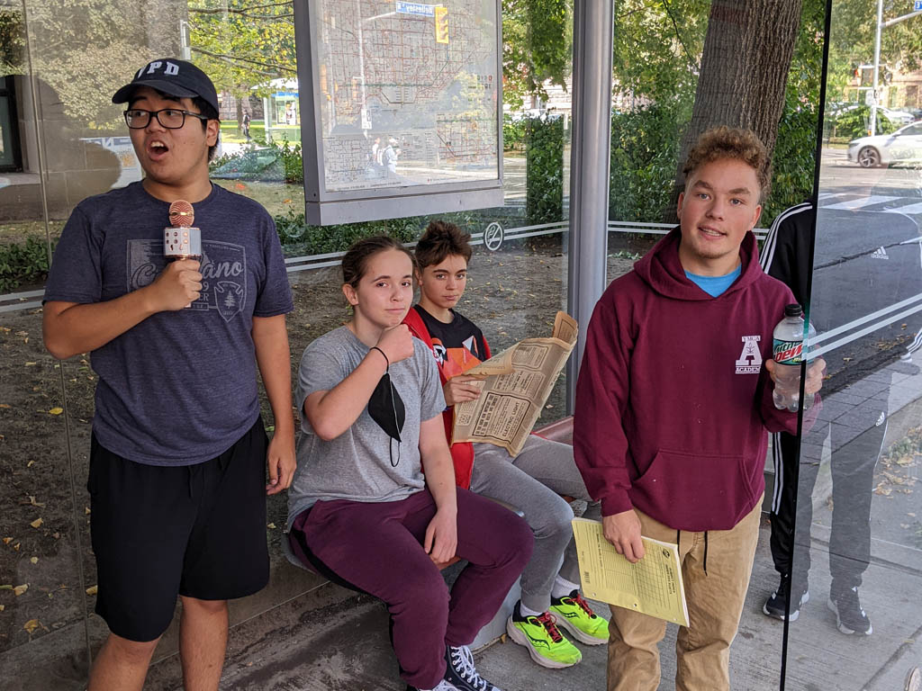 The students of the Grade 11 Politics in Action class at YMCA Academy have taken on a new role as journalists and news anchors.