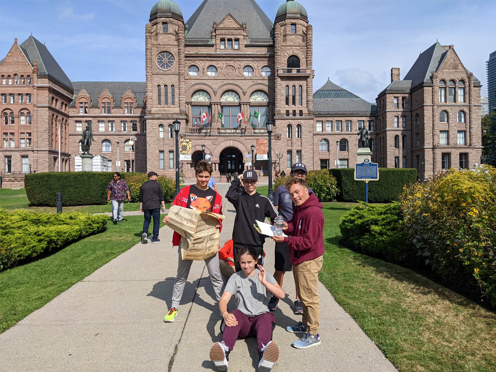The students of the Grade 11 Politics in Action class at YMCA Academy have taken on a new role as journalists and news anchors.